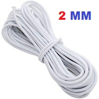 Round Elastic 2 MM (White)