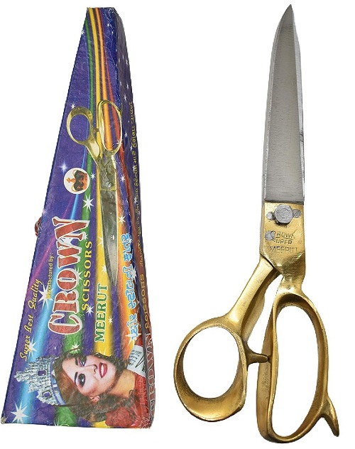Crown Tailoring Scissors (Brass Handle) 10 Inch