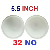 Round Women Brad Pad White 5.5 Inch