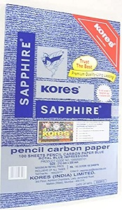 Kores Pen/Pencil Carbon Paper, Sapphire Blue